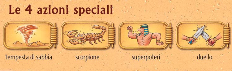 le azioni speciali del gioco Faraon