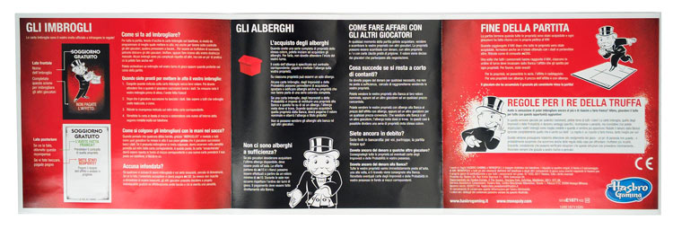 caselle del tabellone del Monopoly Edizione Dell'Imbroglio