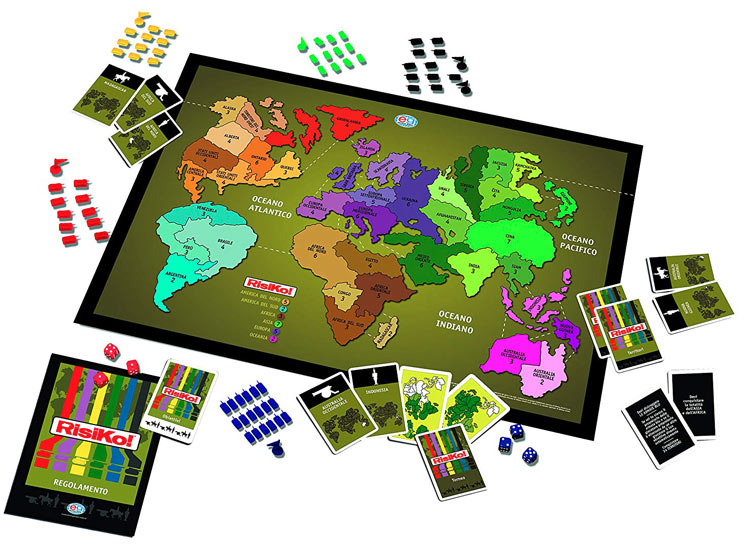 Contenuto della scatola del gioco RisiKo!