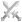 spade incrociate in bianco e nero